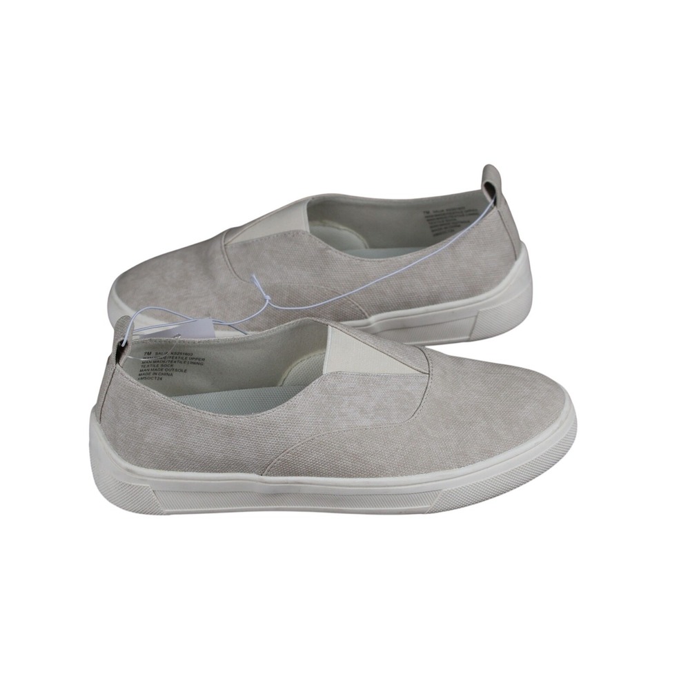 Kensie Sally Slip On Shoes Womens 7 Beige Canvas Flats 1844054